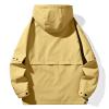 Akklian Hooded Rain Jacket Unisex Versatile Raincoat Softshell Camp Hiking Waterproof Windbreaker Jackets with Multi-pockets view 3