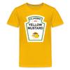 Spreadshirt Yellow Mustard Costume Funny Couples Costumes Halloween Kids' Premium T-Shirt, Youth L, Sun Yellow view 1