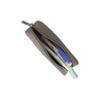 Customized Full Grain Genuine Leather Pencil Case Pencil Bag Pouch With Zipper Pen Holder Portable Stationery Bag Cosmetic Organizer Bag for Men Women Businessmen Artists Home Office (Ash Grey) view 4