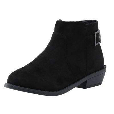 Women's Ankle Boots Low Stacked Chunky Heels Zipper Round Toe Slip on Chelsea Booties Winter Leopard Fashion Boots