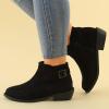Women's Ankle Boots Low Stacked Chunky Heels Zipper Round Toe Slip on Chelsea Booties Winter Leopard Fashion Boots view 4