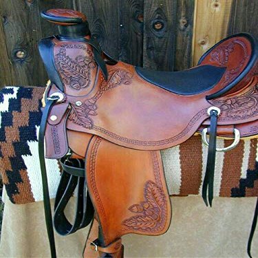 BNB International Handmade Wade Tree A Fork Roping Ranch Work Premium Western Saddles for Horses Leather Equestrian Trail Horse Saddles Tack Size: 10"-18" inches Seat Available MO111 (13)