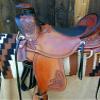 BNB International Handmade Wade Tree A Fork Roping Ranch Work Premium Western Saddles for Horses Leather Equestrian Trail Horse Saddles Tack Size: 10"-18" inches Seat Available MO111 (13) view 1