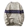 Mens Crewneck Sweater Casual Long Sleeve Fashion Argyle Knitted Pullover Oversized Chunky Winter Base Warm Sweaters view 1