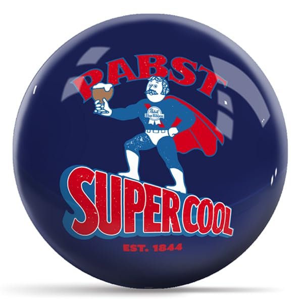 On The Ball Bowling Pabst Supercool Blue 15lb
