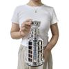 LNGODEHO 10inch Silver Ice Hockey Champion Trophy, Miniature Stanley Cup Replica, Chrome Silver Hockey Fans Players Coaches Collectors Gift view 3