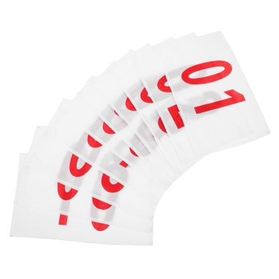 BIUDECO 10 Sheets Polyester Cotton Race Bibs Bib Numbers for Sports Games for Athletes Referees