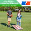 GoSports 3 x 2 ft Cornhole Board Set - Portable Outdoor Toss Game for Adults & Family - Includes Set of 8 Bean Bags with Built-in Storage - Rustic view 4