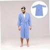 LIFKOME Luxurious Bathrobe for Men and Women Soft Water-absorbent Spa Gown Comfortable Design for Home and Salon Use Elegant Sleeve Nightgown Xl view 2