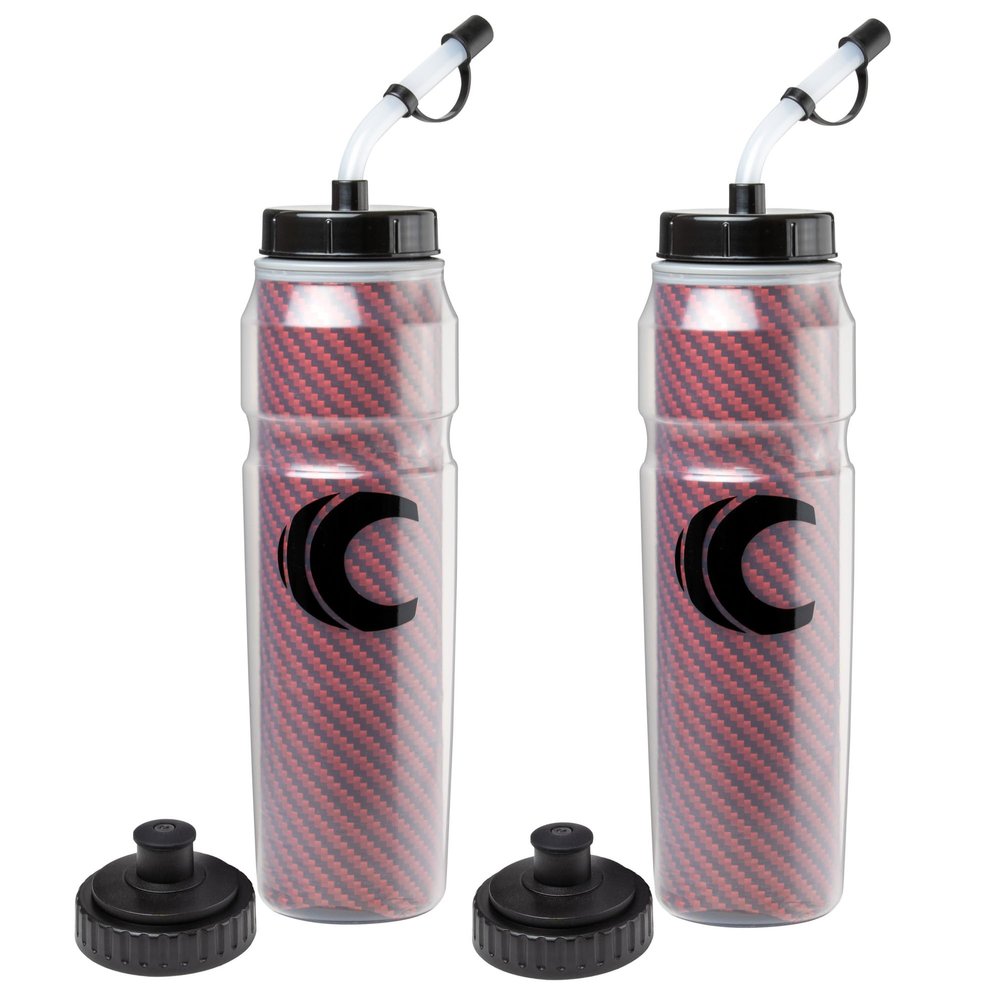 Cannon Sports 28oz Insulated Squeeze Water Bottle with Straw, Leak Proof Lids, 2 lids (Straw and Squeeze), Double Wall Insulation, Wide Mouth, BPA-Free (2 Pack) (Red)
