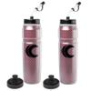 Cannon Sports 28oz Insulated Squeeze Water Bottle with Straw, Leak Proof Lids, 2 lids (Straw and Squeeze), Double Wall Insulation, Wide Mouth, BPA-Free (2 Pack) (Red) view 1