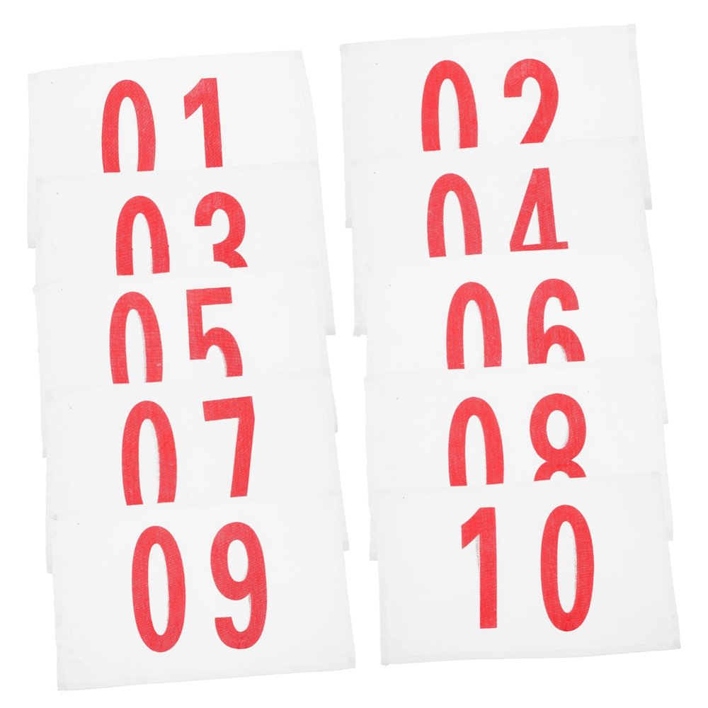 Gogogmee 10sheets Polyester Cotton Race Bibs Bib Numbers for Running Horses Students Games Numbers