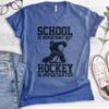 EVERTREE CLOTHING School is Important Hockey is Importanter V-Neck Tshirt, Unisex Men's Ice Hockey Parent Sports Canada, Heather Royal Blue, XX-Large view 2