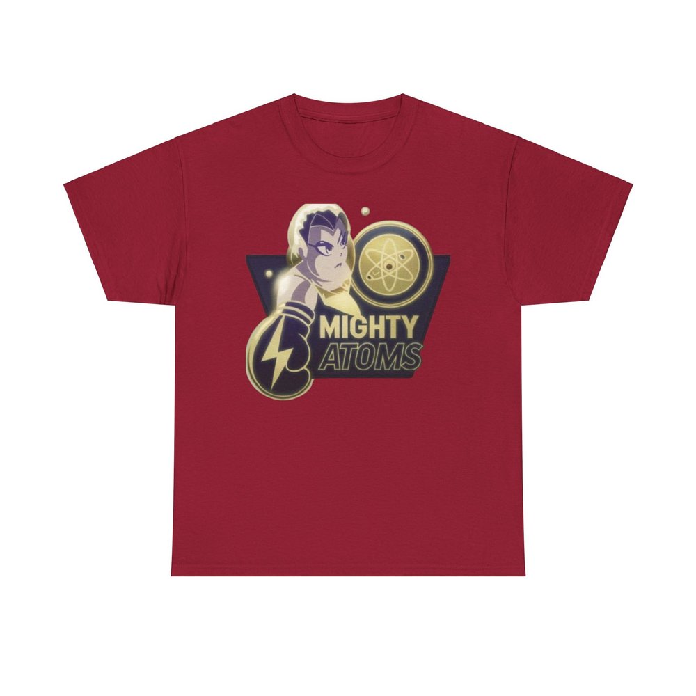 Boxing Lovers Unisex Tee, Mighty Atoms Shirt, Sporty Tshirt, Athletic Top, Fitness Apparel Cardinal Red