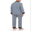 Adam Baker Men's Long Sleeve Button Down Woven Broadcloth Pajama Set, Blue, M view 2