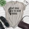 EVERTREE CLOTHING My Goal is to Deny Yours Hockey T-Shirt, Unisex Men's Shirt, Ice Hockey Goalie Canadian Winter Sports, Light Silk Gray, XX-Large view 2