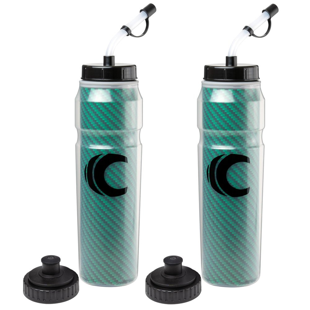 Cannon Sports 28oz Insulated Squeeze Water Bottle with Straw, Leak Proof Lids, 2 lids (Straw and Squeeze), Double Wall Insulation, Wide Mouth, BPA-Free (2 Pack) (Green)