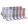 Dickies Women's Dri-Tech Advanced Moisture Wicking Mid-Crew Socks, Available in M-L (6,12 Pairs), White Assorted (12 Pairs), Medium view 1
