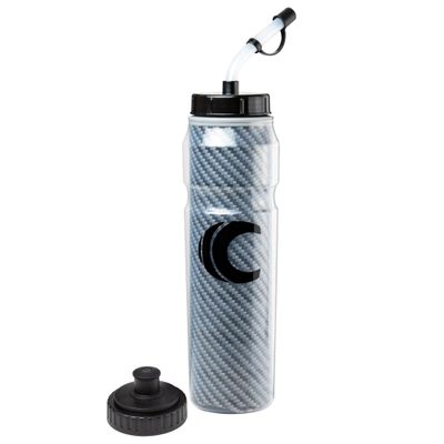 Cannon Sports 28oz Insulated Squeeze Water Bottle with Straw, Leak Proof Lids, 2 lids (Straw and Squeeze), Double Wall Insulation, Wide Mouth, BPA-Free (Black)