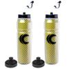 Cannon Sports 28oz Insulated Squeeze Water Bottle with Straw, Leak Proof Lids, 2 lids (Straw and Squeeze), Double Wall Insulation, Wide Mouth, BPA-Free (2 Pack) (Yellow) view 1