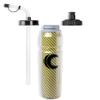 Cannon Sports 28oz Insulated Squeeze Water Bottle with Straw, Leak Proof Lids, 2 lids (Straw and Squeeze), Double Wall Insulation, Wide Mouth, BPA-Free (2 Pack) (Yellow) view 3