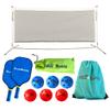 Dink Buddy - 3-in-1 Play Everywhere Pickleball Practice Set, Complete Bundle with 1 Collapsible 6-ft Pickleball Net, 3 Kelso + 3 Standard Balls, 2 Paddles, & 1 Drawstring Backpack view 1