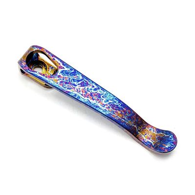 1PC Deep Carry Pocket Clip Fits for Chris Reeve, Toasted Titanium CNC Back Clip DIY Replacement Accessory