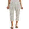 Zac & Rachel Women's Pull-On Slim Leg Crop Pant, Ivory/Navy, 14 view 2
