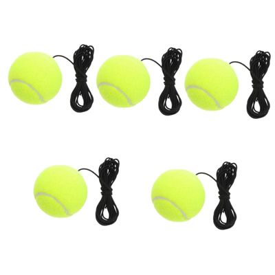FOMIYES 5pcs Playground Tennis Ball Practice Tennis Ball Rope Training for Beginners Single Player