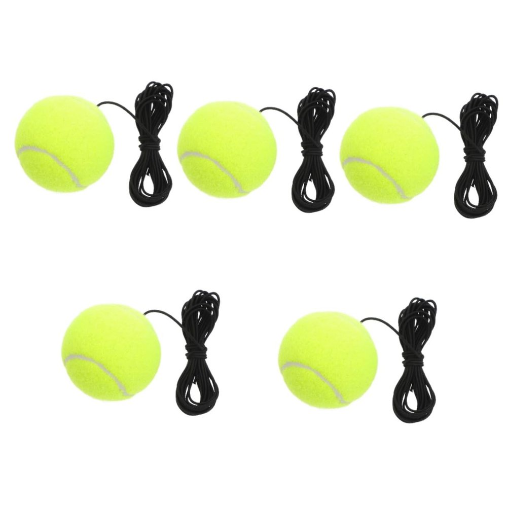 FOMIYES 5pcs Playground Tennis Ball Practice Tennis Ball Rope Training for Beginners Single Player