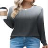 Kistore Women's Blouses Dressy Casual Crew Neck Long Sleeve Shirts for Women Tunic Tops for Leggings Printed Blouses XL view 1