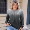 Kistore Women's Blouses Dressy Casual Crew Neck Long Sleeve Shirts for Women Tunic Tops for Leggings Printed Blouses XL view 2