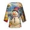 Christmas Outfits for Women 2024 Fall Long Sleeve Kimono Cadigans Christmas Cardigan Sweaters for Women Plus Size Top Winter Outfits Cardigans Lightweight Open Front Blue S view 3