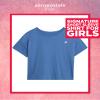 AEROPOSTALE Girls Tshirt - Soft and Breathable Short Sleeve Shirt Cute Applique Crewneck Graphic Tees for Girls, Size 7-8, Blue view 3
