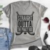 EVERTREE CLOTHING Straight Outta The Penalty Box Hockey V-Neck T-Shirt, Unisex Men's Funny Ice Hockey Mom Dad Canada, Dark Heather Gray, Small view 2
