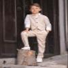Boys Linen Suit Summer Black Vest Suits for Boy 3 Piece Slim Fit Kids Tuxedo Beach Wedding Outfit Linen Suit Vest Pants Set Size 5 view 2