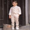 Boys Linen Suit Summer Black Vest Suits for Boy 3 Piece Slim Fit Kids Tuxedo Beach Wedding Outfit Linen Suit Vest Pants Set Size 5 view 3