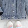 HYYSXBW Toddler Baby Girl Jacket Lil Big Sister Letter Embroidery Jean Long Sleeve Cardigan Button Denim Coat view 4