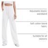 BOOPH Girls Sweatpants Kids Drawstring Wide Leg Cargo Pants for Teen Girls 9-10 Years White view 4