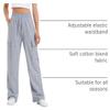 BOOPH Girls Sweatpants Kids Drawstring Wide Leg Cargo Pants for Teen Girls 14-15 Years Gray view 4