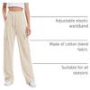 BOOPH Girls Sweatpants Kids Drawstring Wide Leg Cargo Pants for Teen Girls 14-15 Years Beige view 4