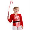 Lorilida Girls Dance Figure Skating Leotard Gymnastics Bodysuit Jumpsuit Christmas Candy Cane Costume Red 8 Years view 3