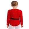 Lorilida Girls Dance Figure Skating Leotard Gymnastics Bodysuit Jumpsuit Christmas Candy Cane Costume Red 8 Years view 4