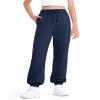 BOOPH Girls Sweatpants Kids Cotton Drawstring Joggers Athletic Pants with Pockets for Teen Girls Navy Blue 11-12 Years view 1