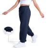 BOOPH Girls Sweatpants Kids Cotton Drawstring Joggers Athletic Pants with Pockets for Teen Girls Navy Blue 11-12 Years view 4