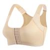 2PC Front Closure Bras for Women Full Coverage No Underwire Adjustable Breathable Everyday Bra Plus Size Push up Bras Beige view 4