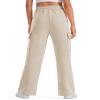 BOOPH Girls Sweatpants Kids Drawstring Cargo Pants Teen Girls Wide Leg Baggy Joggers Pants with Pockets 9-10 Years Beige view 4