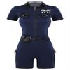 Eandarui Dirty Cop Costume for Women Halloween Cosplay Printed Short Sleeve Policewomen Uniform Navy Blue Medium view 1