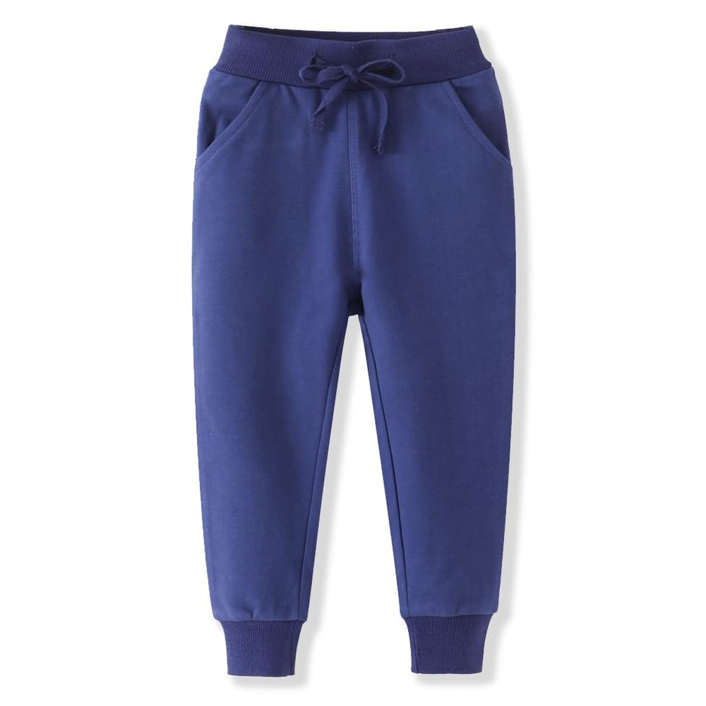 ACESTAR Toddler Boy Cartoon Pattern Cotton Sweatpants Drawstring Elastic Casual Jogger Pants with Pocket for Girl Athletic Pant for KidRoyal Blue,6T