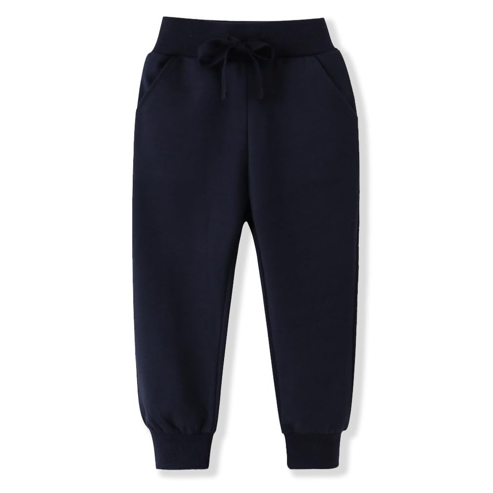 ACESTAR Toddler Boy Cartoon Pattern Cotton Sweatpants Drawstring Elastic Casual Jogger Pants with Pocket for Girl Athletic Pant for KidNavy Blue,7T